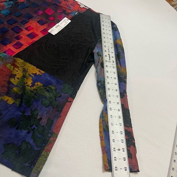 NWT Violet Ruby Top Blouse Lagenlook Stained Glass Size Medium New - Picture 8 of 10